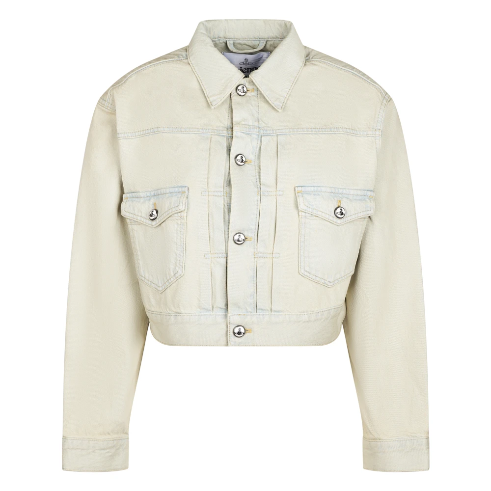 Vivienne Westwood Women's Blue Cropped Marlene Jacket - Denim Jackets - M - Jackets