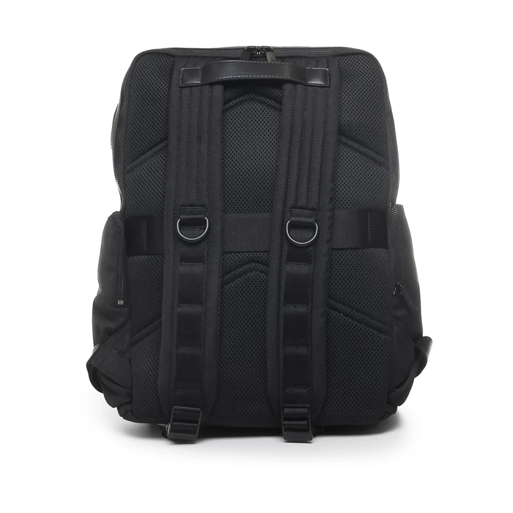 Calvin Klein Zwarte Nylon Rugzak met Ritszakken Black Heren