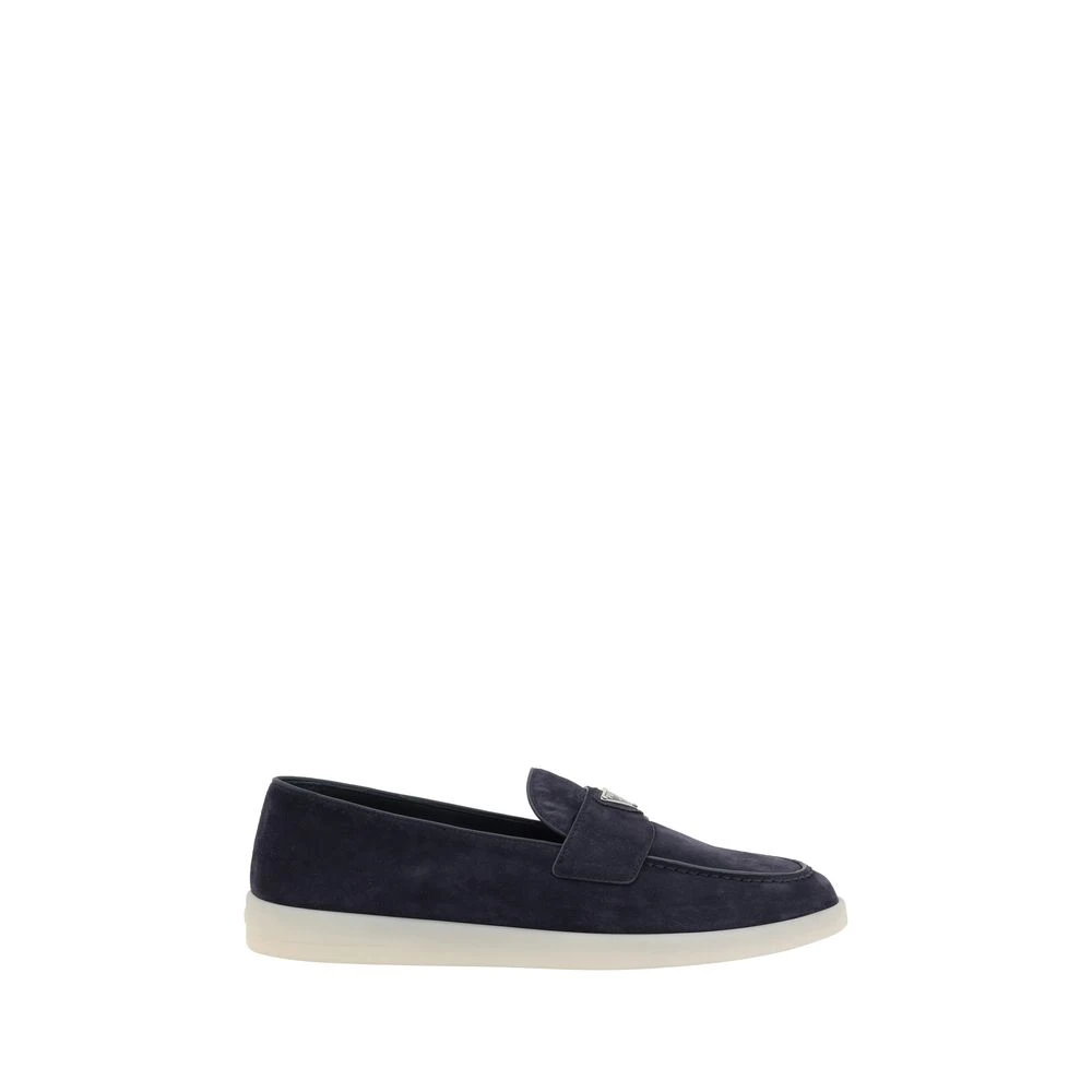 Prada Men's Blue Rubber Slip-On Loafers - Loafers - 9 Uk - Shoes