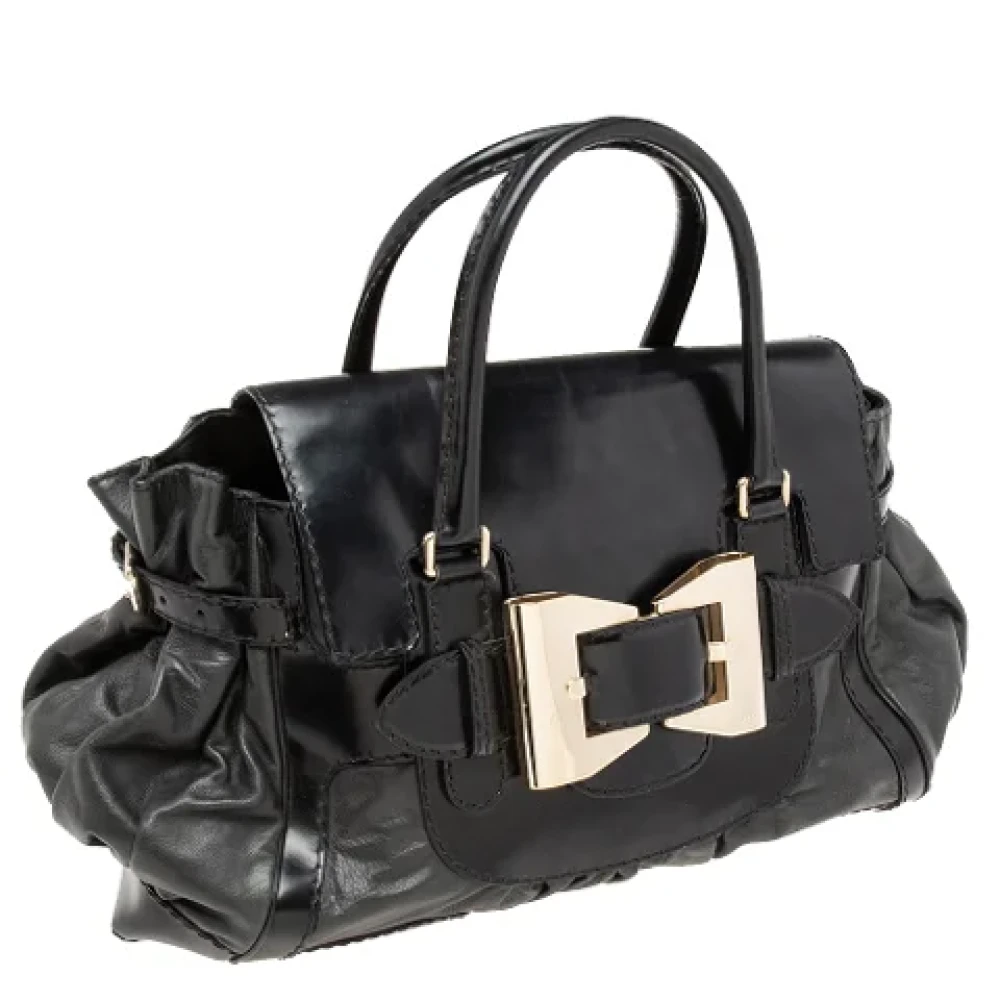 Gucci Vintage Pre-owned Leather totes Black Dames