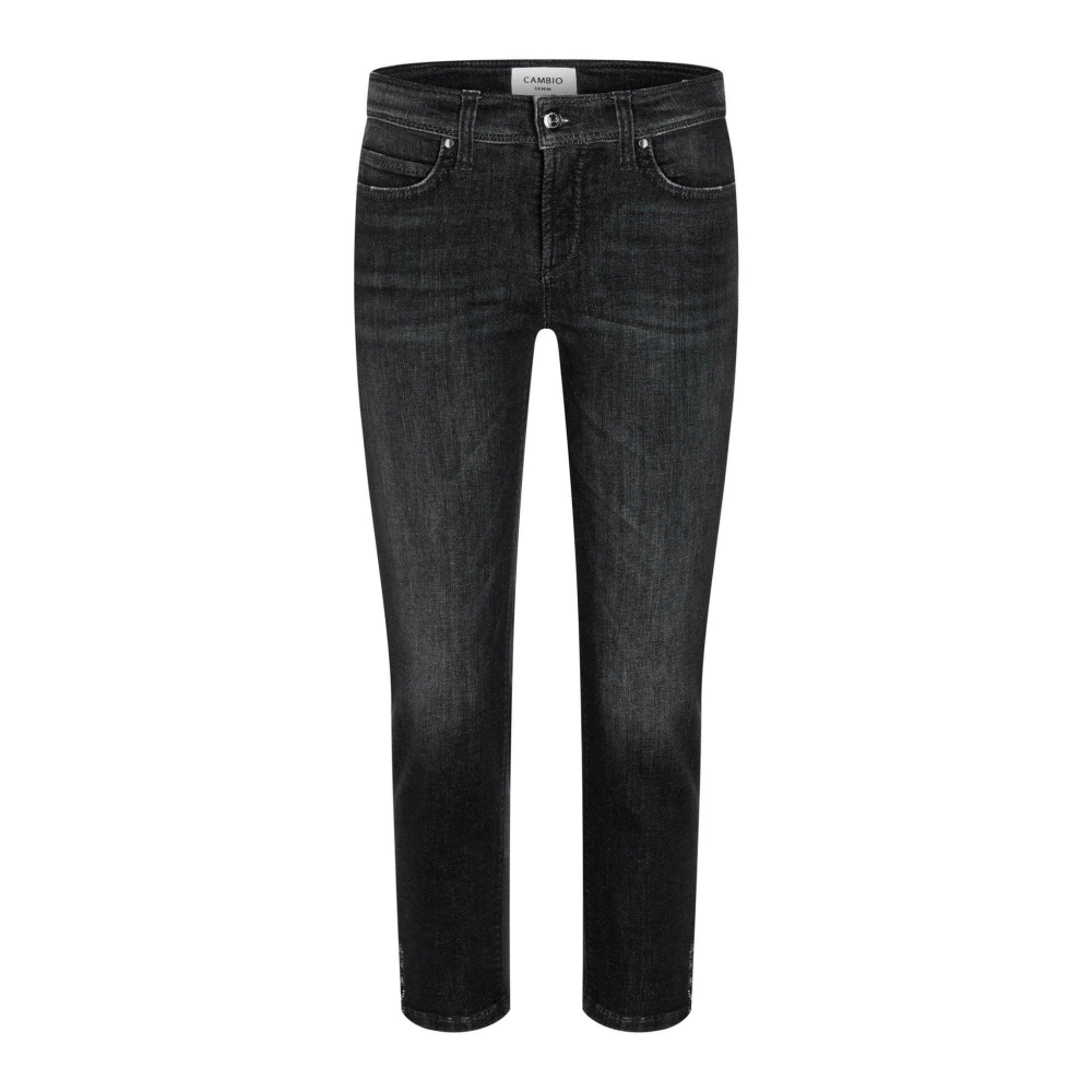 Cambio Slim-fit Jeans Black, Dam