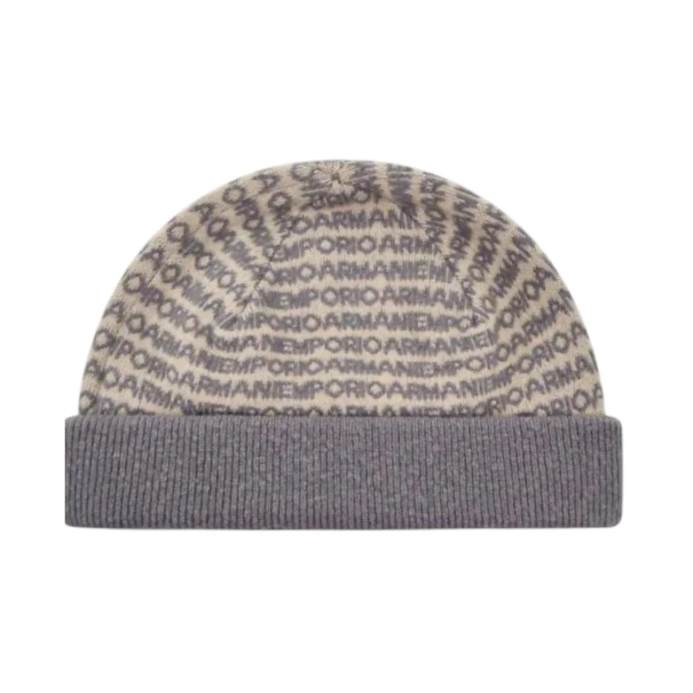 Emporio Armani Unisex Gray Accessories, M, Beanie