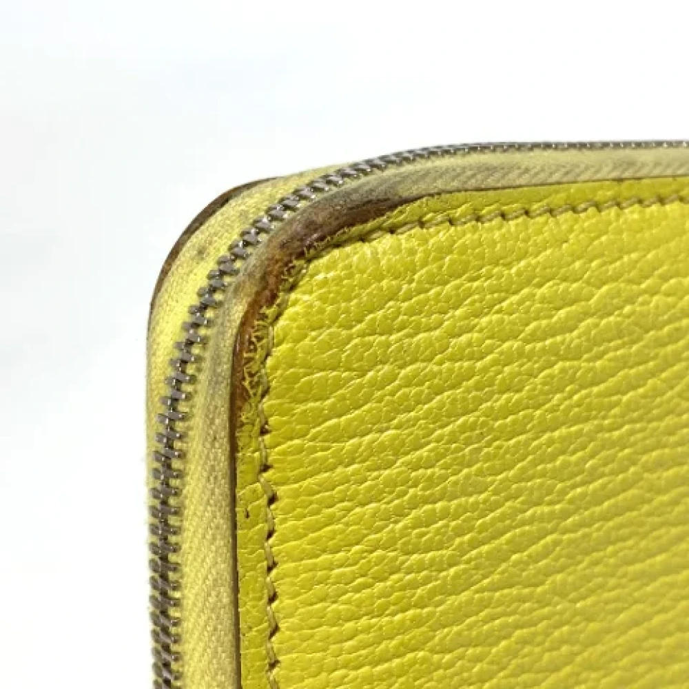 Hermès Vintage Pre-owned Leather wallets Yellow Dames