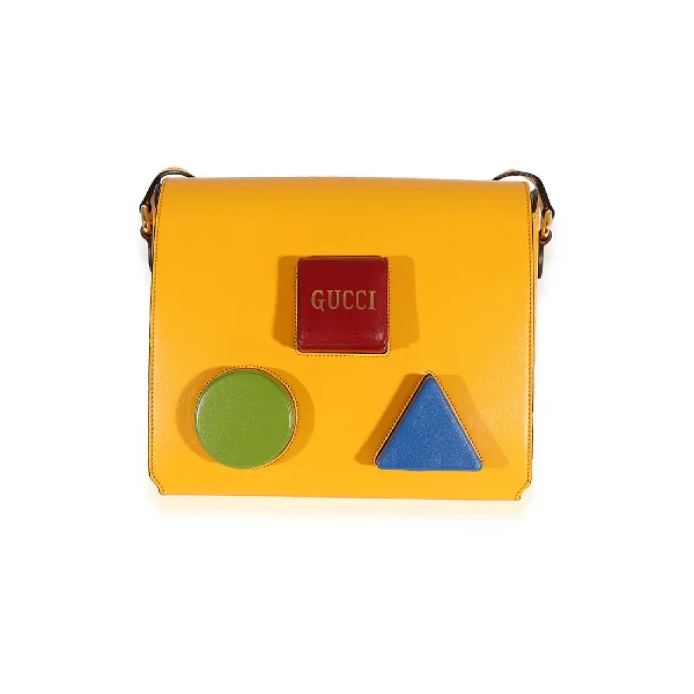 Gucci Vintage Pre-owned Leather crossbody-bags Yellow Dames