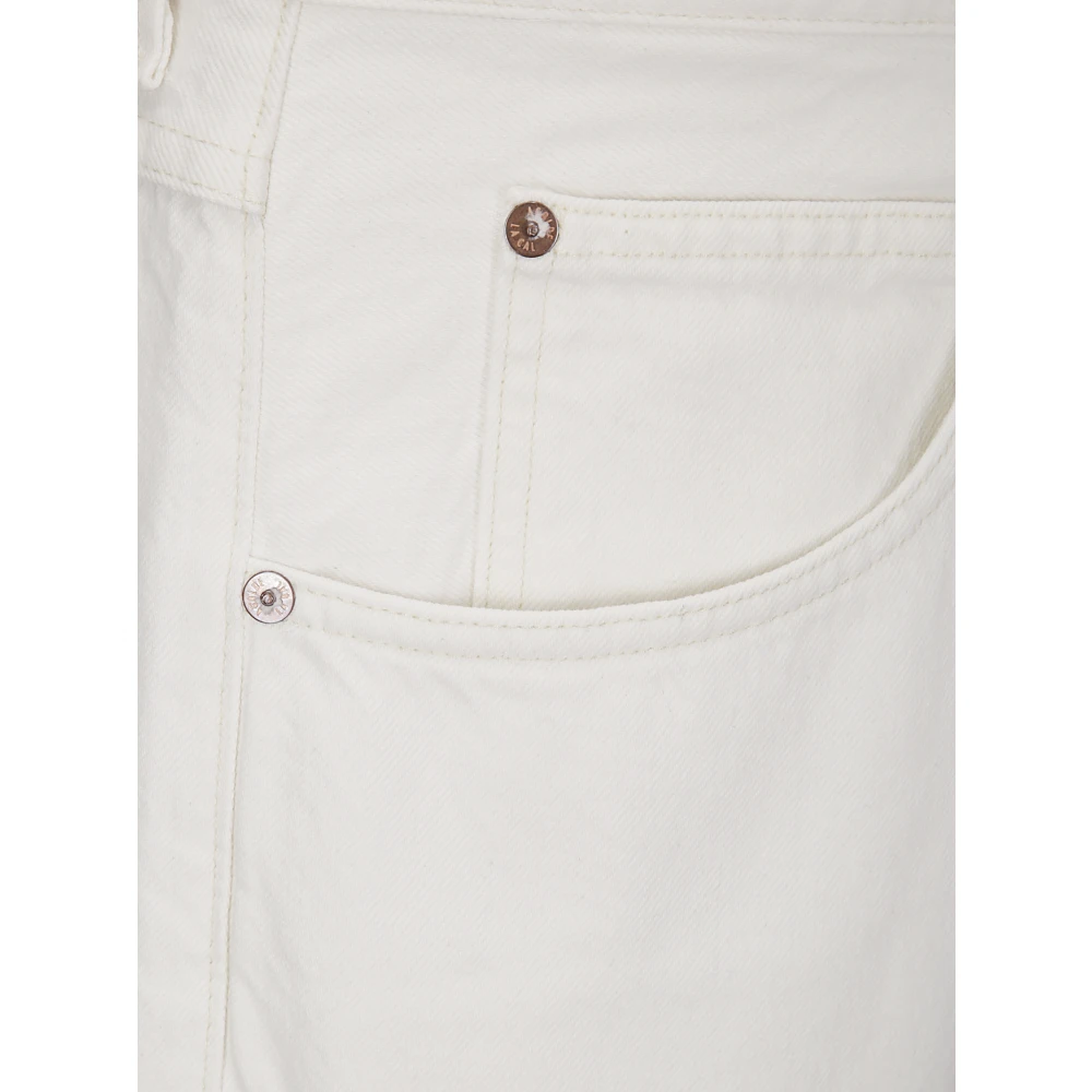 Agolde Hoge Taille Wijde Pijp Vijf Zakken Jeans Beige Heren
