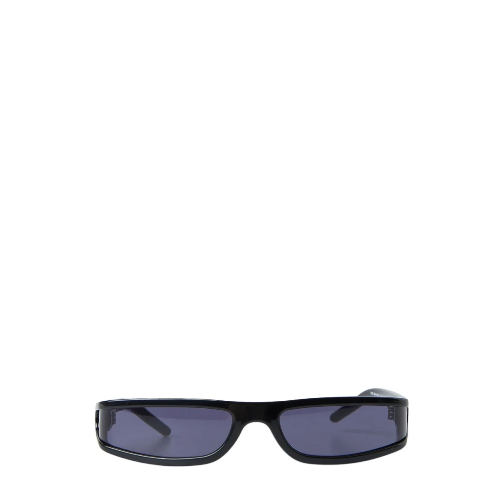 Rick Owens , Sunglasses, Male, Black, One Size, Steel Wrap Around Sunglasses