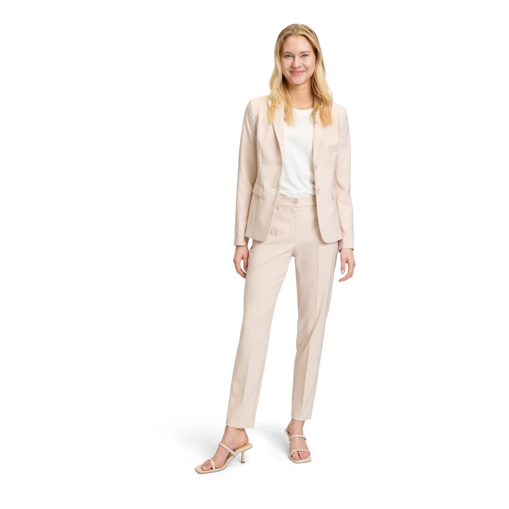 Betty Barclay Klassieke zakelijke broek met plooi Beige Dames