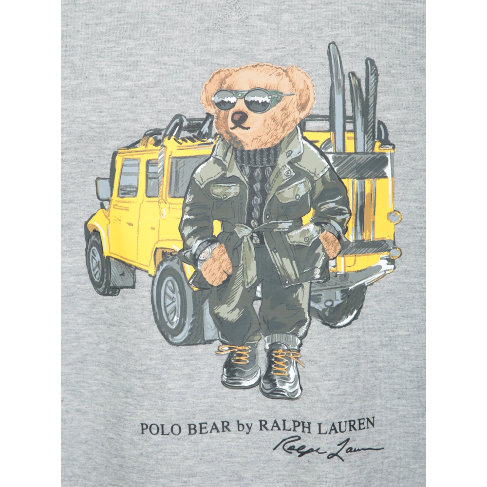 Polo Ralph Lauren Avontuur Beer Katoenen Sweater Gray Heren