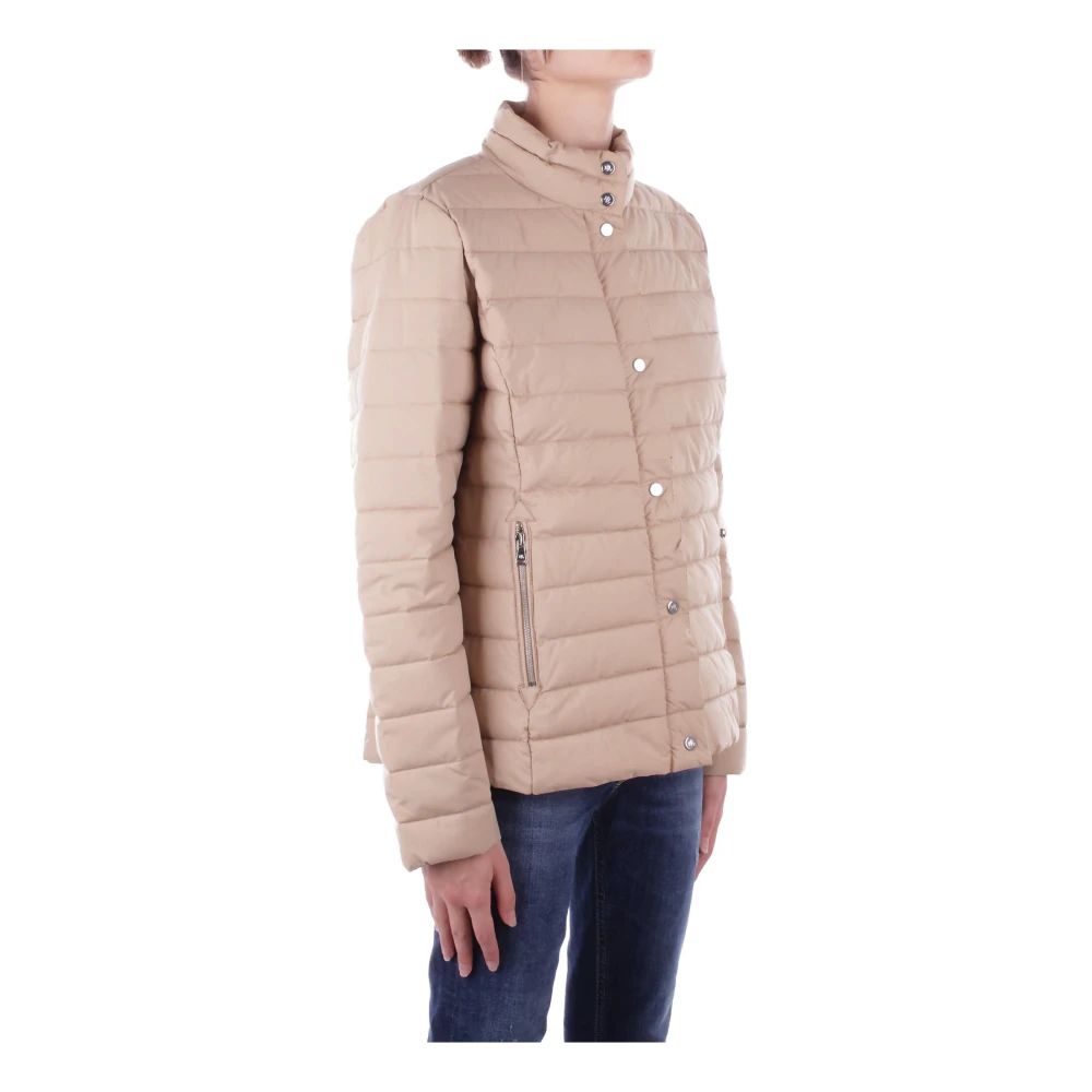 Ralph Lauren Beige Jas met Logo Rits en Zakken met Knopen Beige Dames