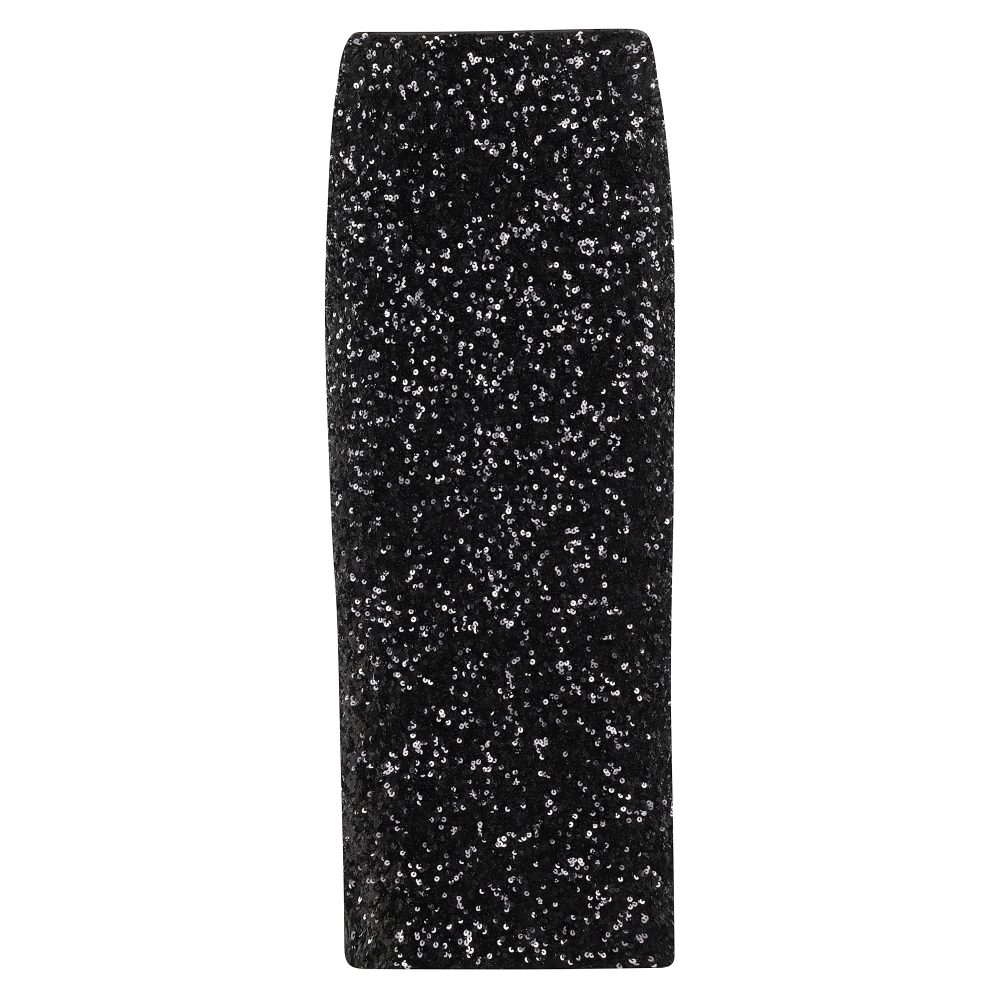Rotate Birger Christensen Sequin Kokerrok Black Dames