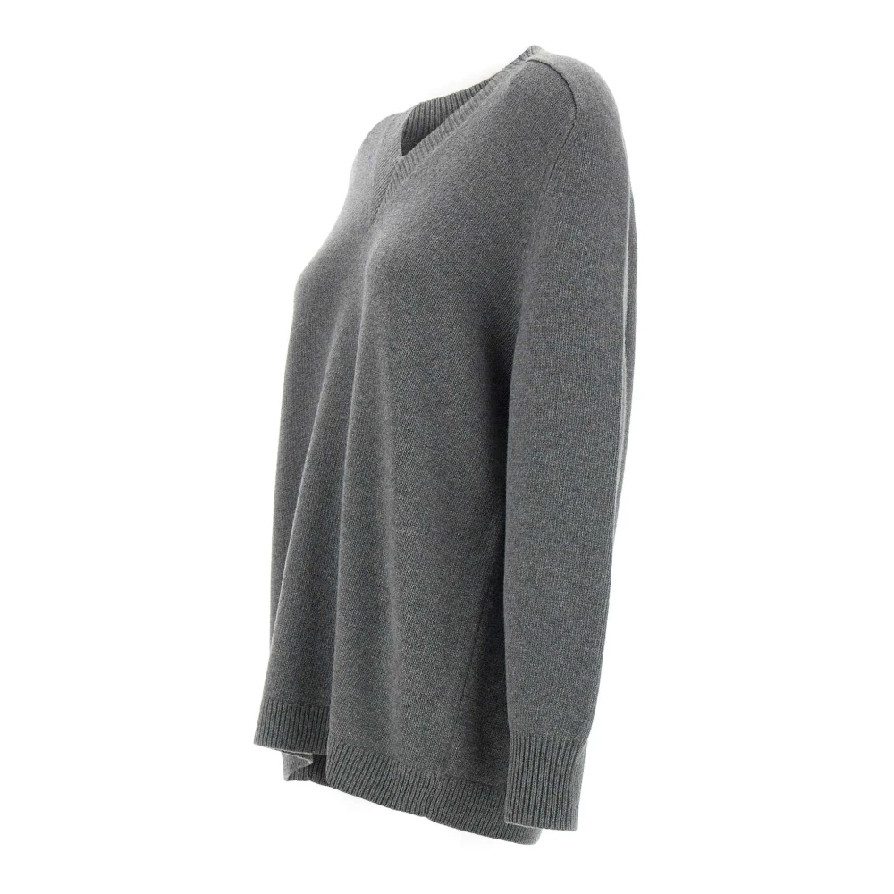 Theory Kasjmier Wol Maxi Trui Grijs Gray Dames