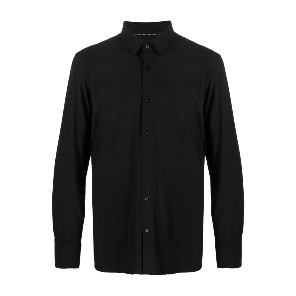 Hugo Boss Zwarte Casual Overhemden voor Mannen Black Heren