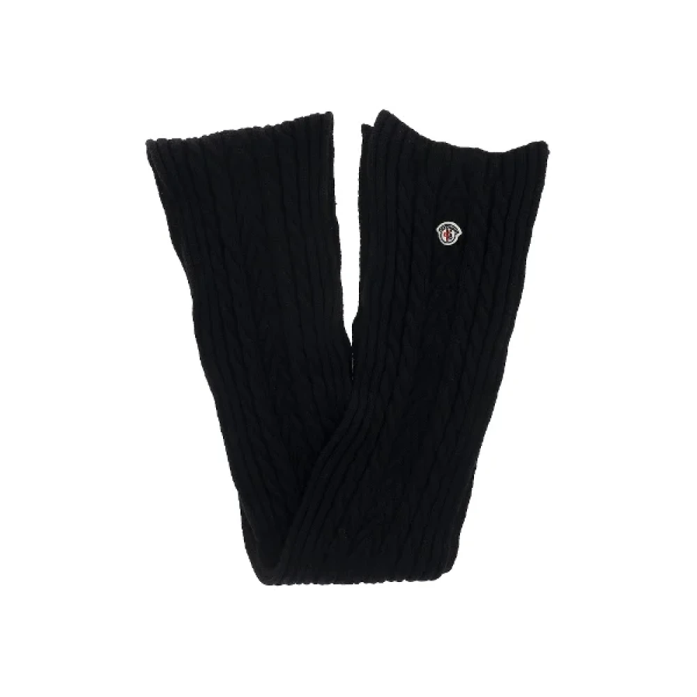 Moncler Pre-owned Wool scarves Black Dames