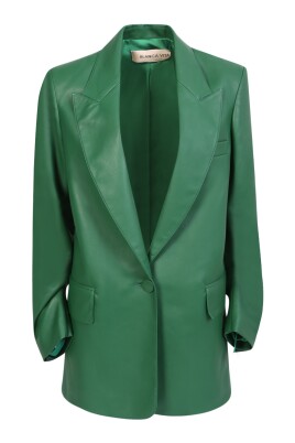 veste-verte-avec-finition-brillante