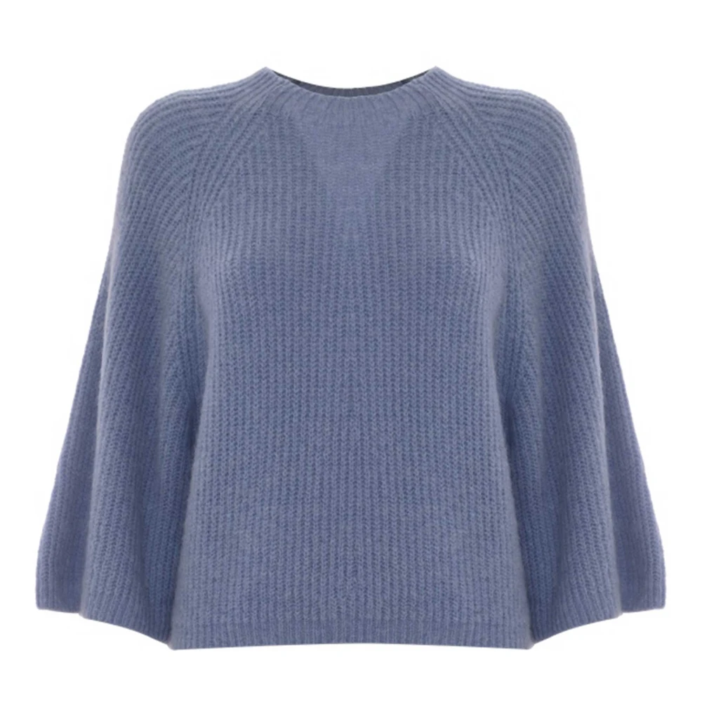 Kocca Gezellige Alpaca Trui Blue Dames