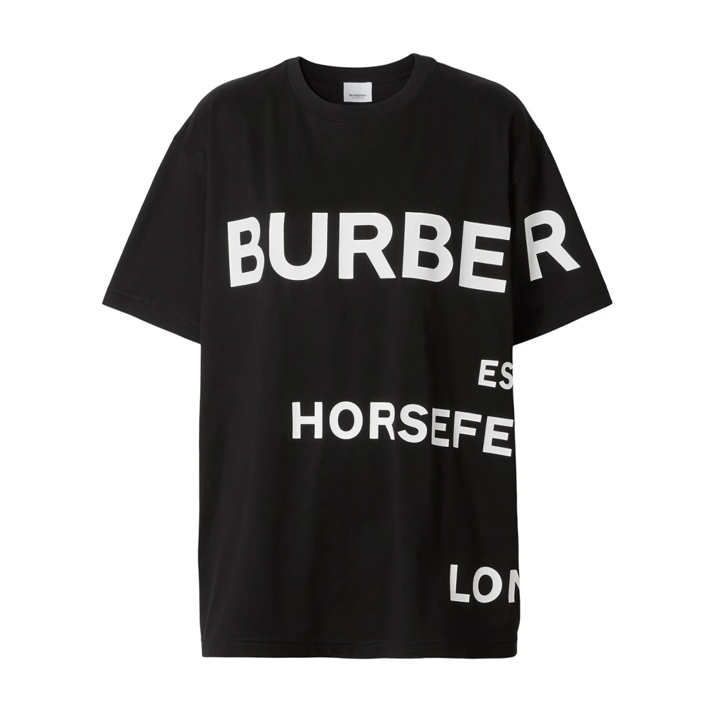 Burberry Zwarte T-shirts en Polos Black Dames