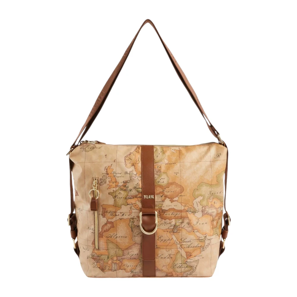 Alviero Martini 1a Classe Veelzijdige Geo Classic Schoudertas Brown Dames