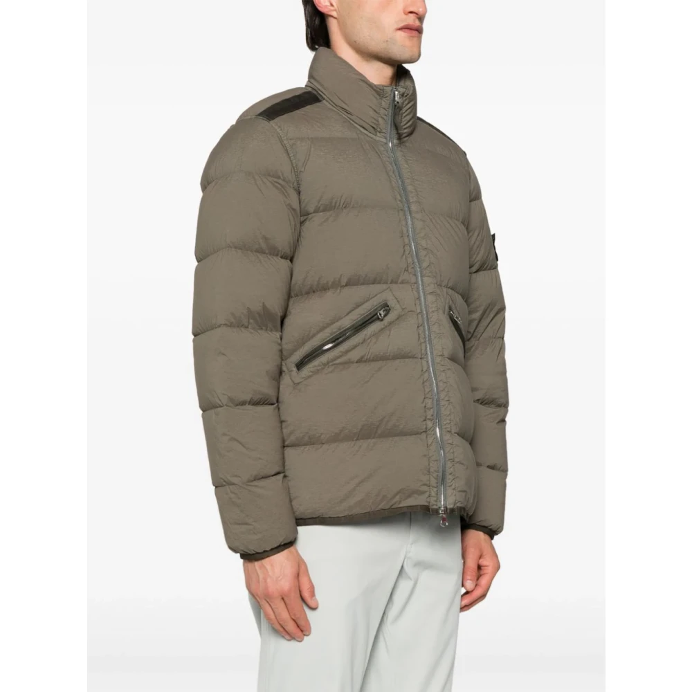 Stone Island Gewatteerde Eendendons Jas Groen Green Heren