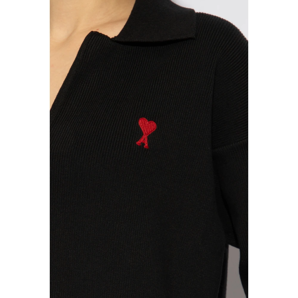 Ami Paris Trui met logo Black Dames