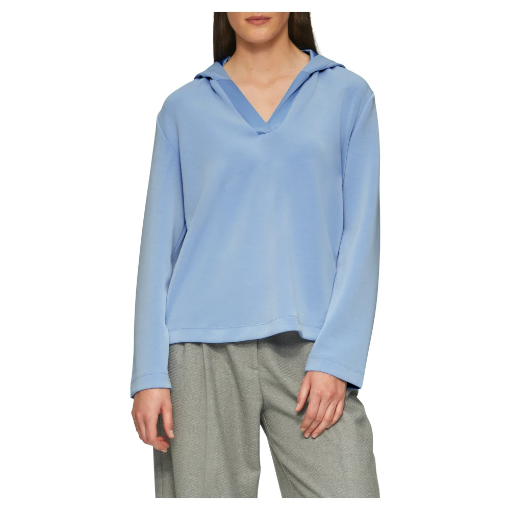 s.Oliver Hoodie met satijndetails Blue Dames
