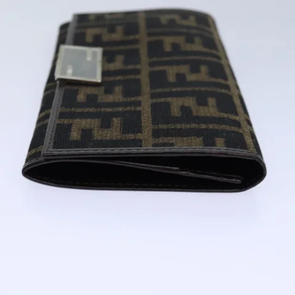 Fendi Vintage Pre-owned Canvas wallets Brown Dames