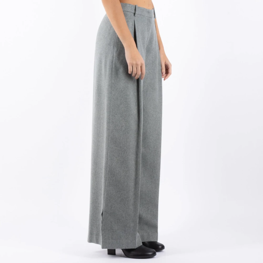 The Garment Gerecyclede Wol Grijze Broek Gray Dames