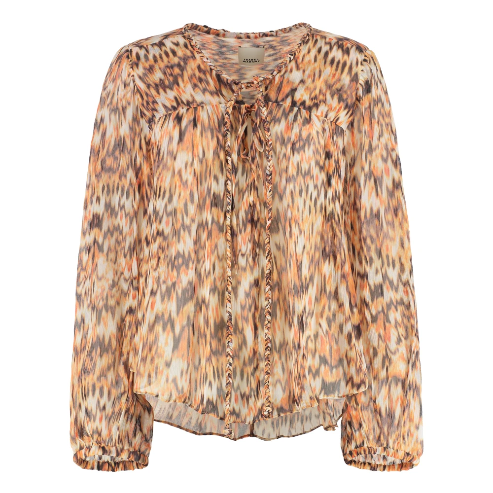 Isabel Marant Women's Multicolor Ametissa Printed Silk Blouse - Blouses - 2XS - Blouses & Shirts