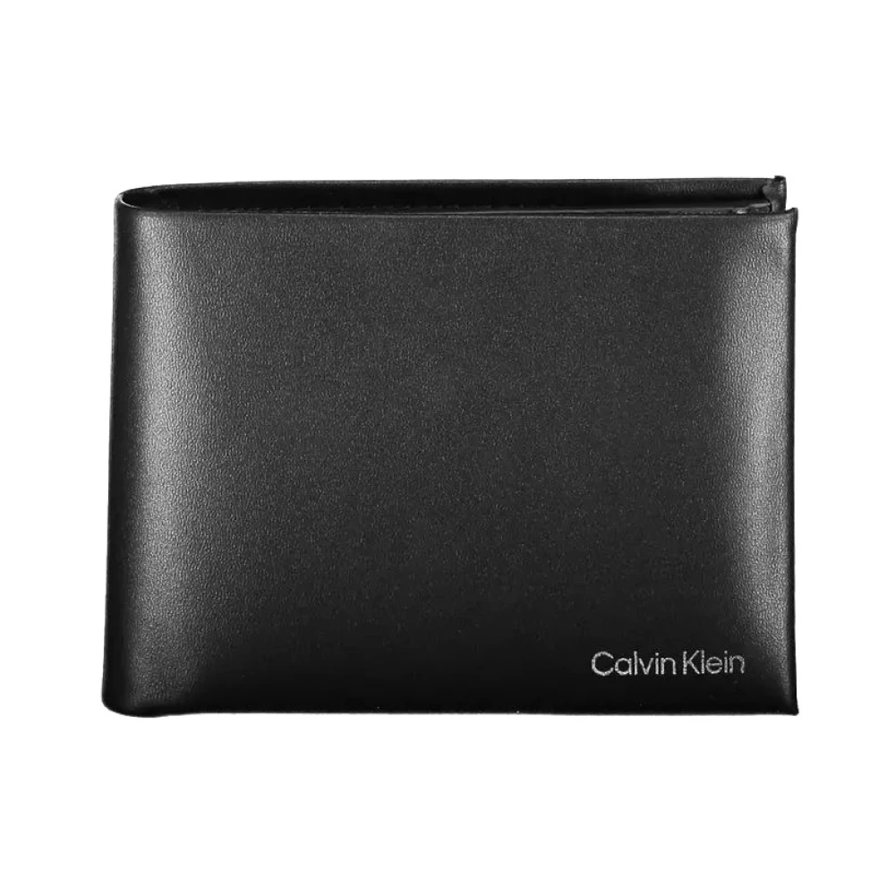 Calvin Klein Men's Black Wallets & Cardholders, One Size, Leather Wallet
