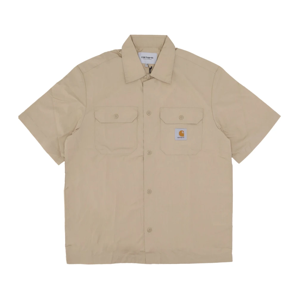 Carhartt Wip Lätt kortärmad skjorta med knappar Beige, Herr