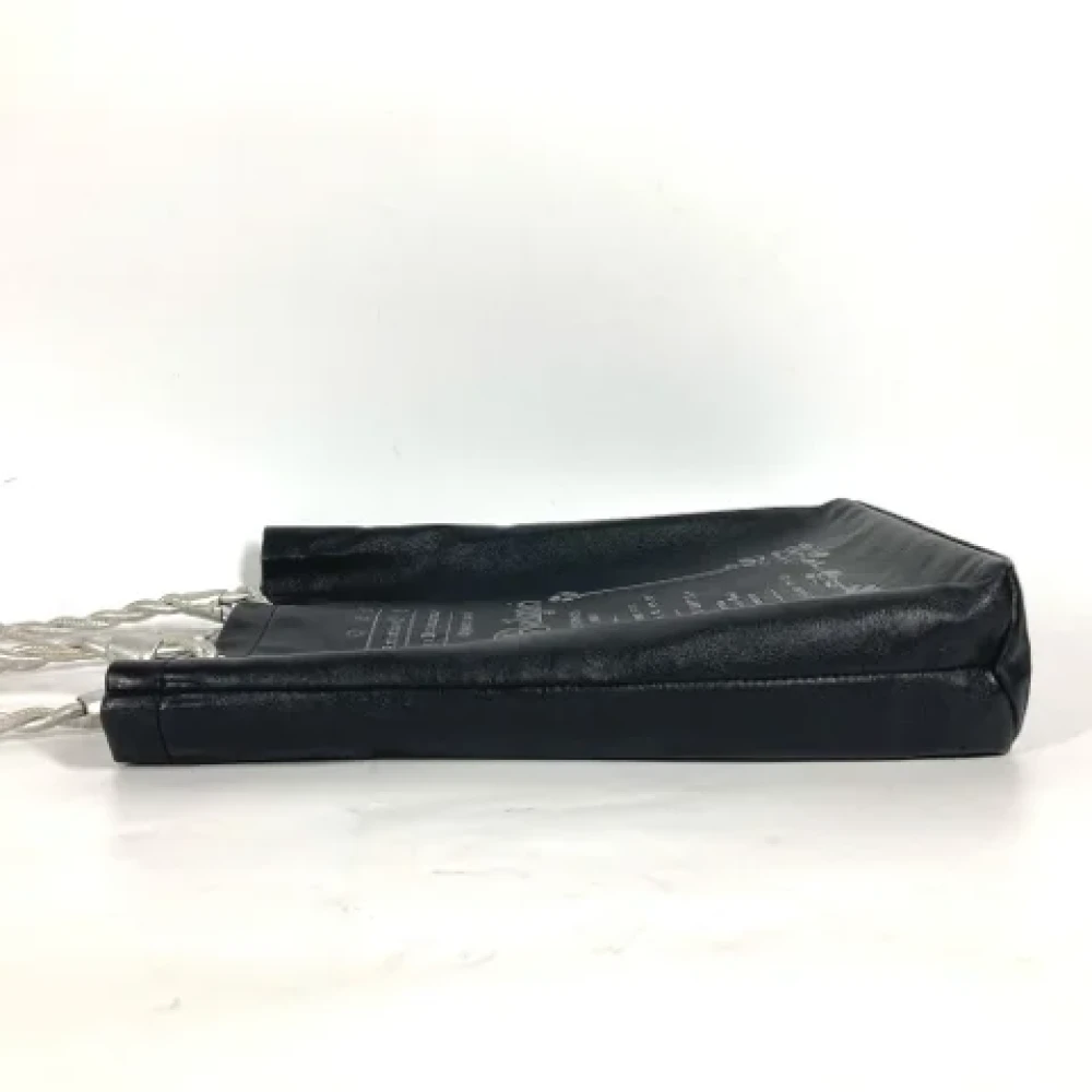Bvlgari Vintage Pre-owned Leather shoulder-bags Black Dames