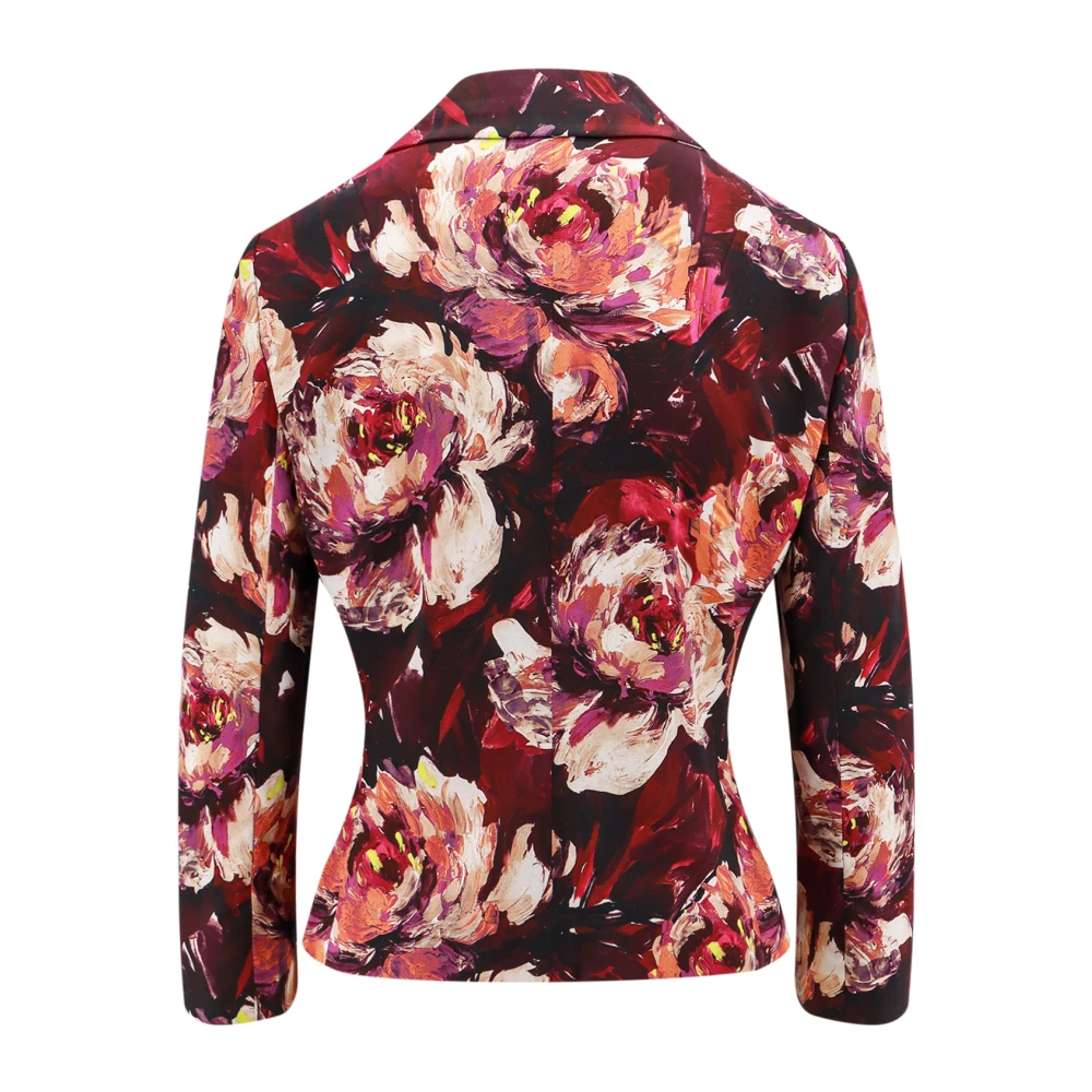 Dolce & Gabbana Blazer met Peonie Flower print Multicolor Dames