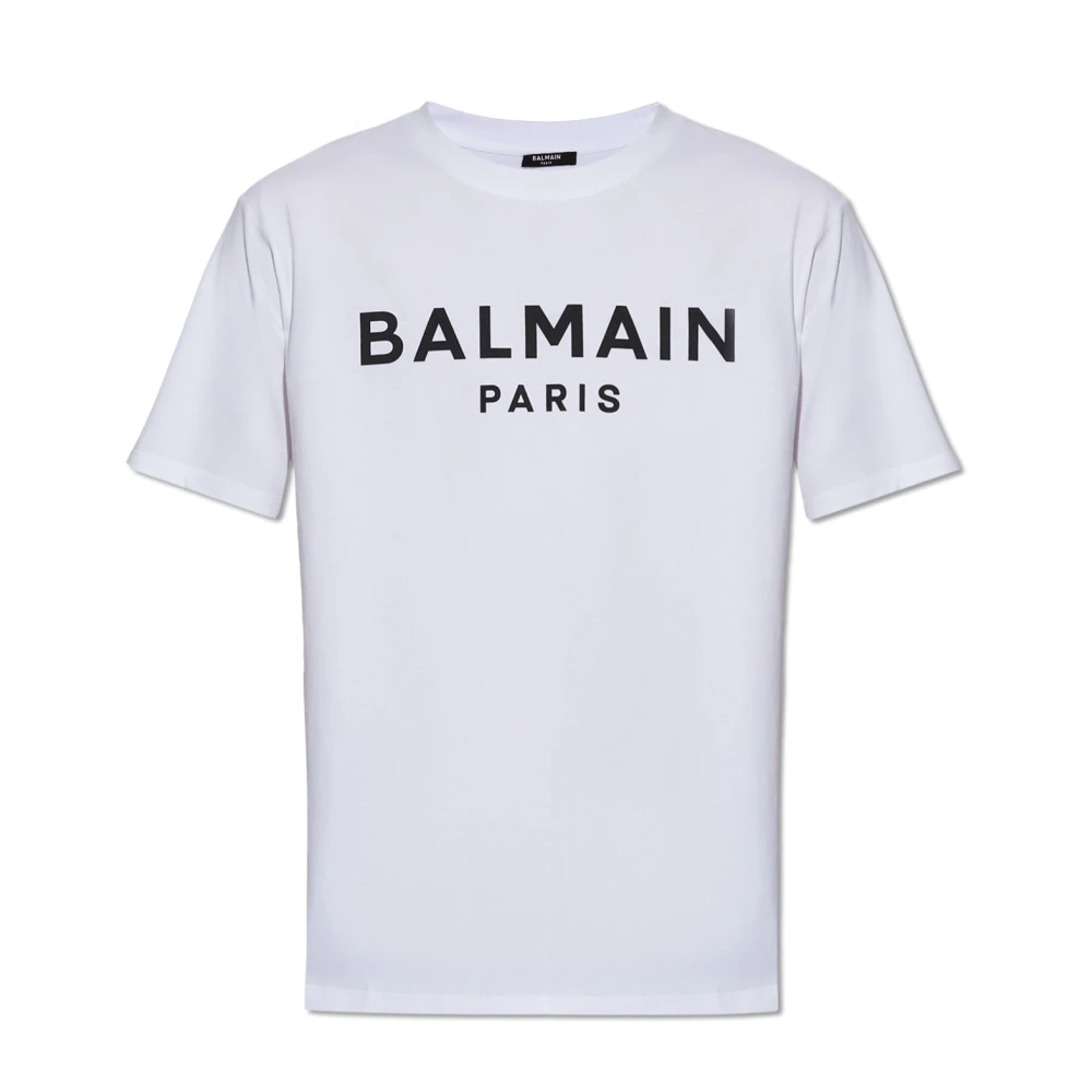 Balmain Witte T-shirts Polos voor Heren White Heren