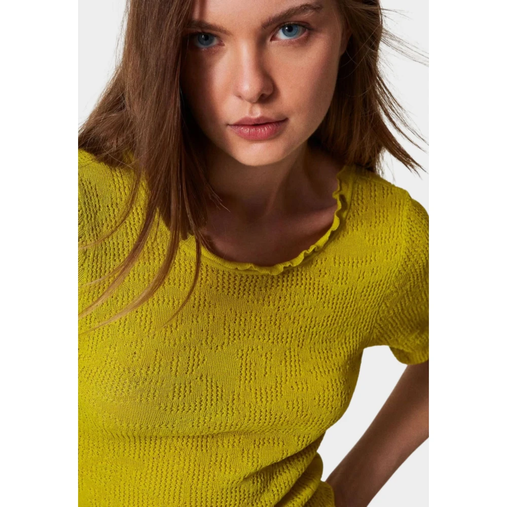 Twinset Omkeerbare Bloemen Jacquard Trui Green Dames