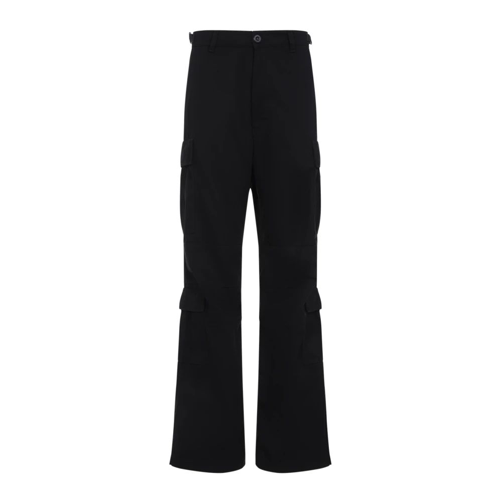 Balenciaga Zwarte Regular Cargo Broek Black Dames