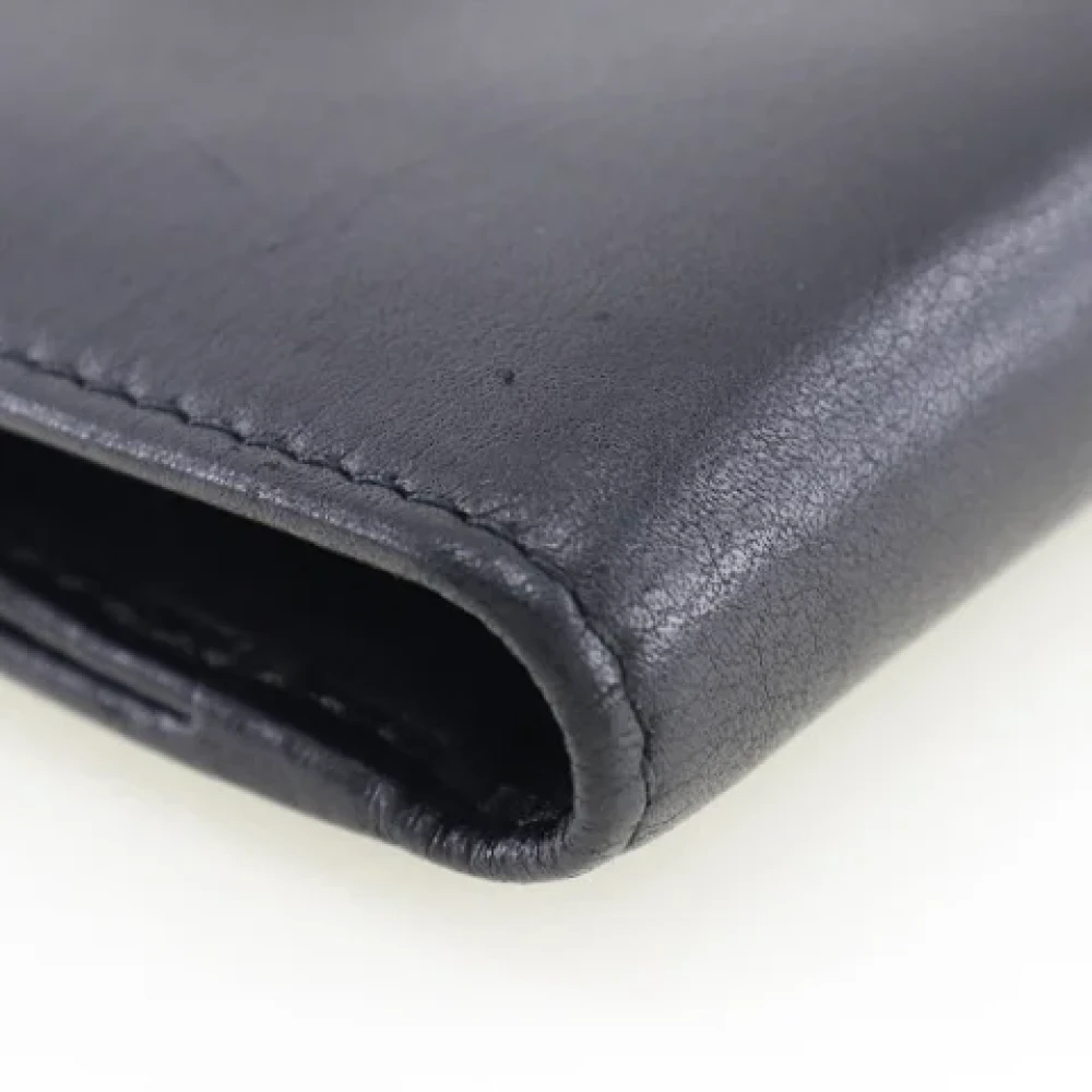 Bvlgari Vintage Pre-owned Leather wallets Black Dames