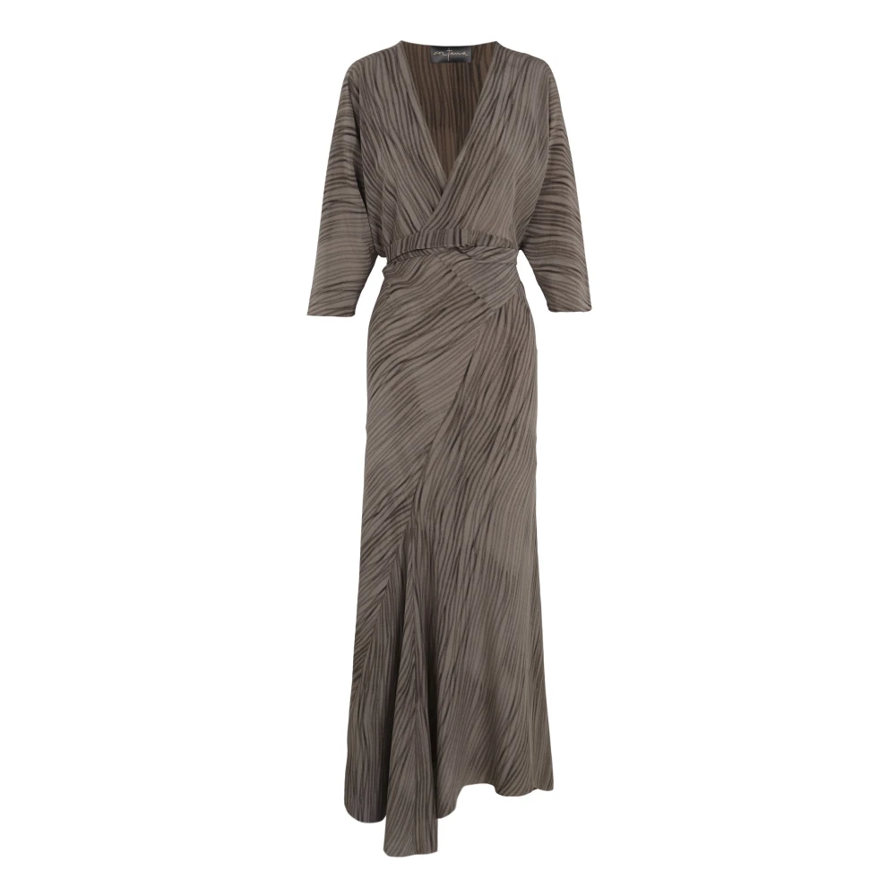 Cortana Brown Tarantella- Calm Silk Dress Print - Female - Wrap Dresses - S - Dresses