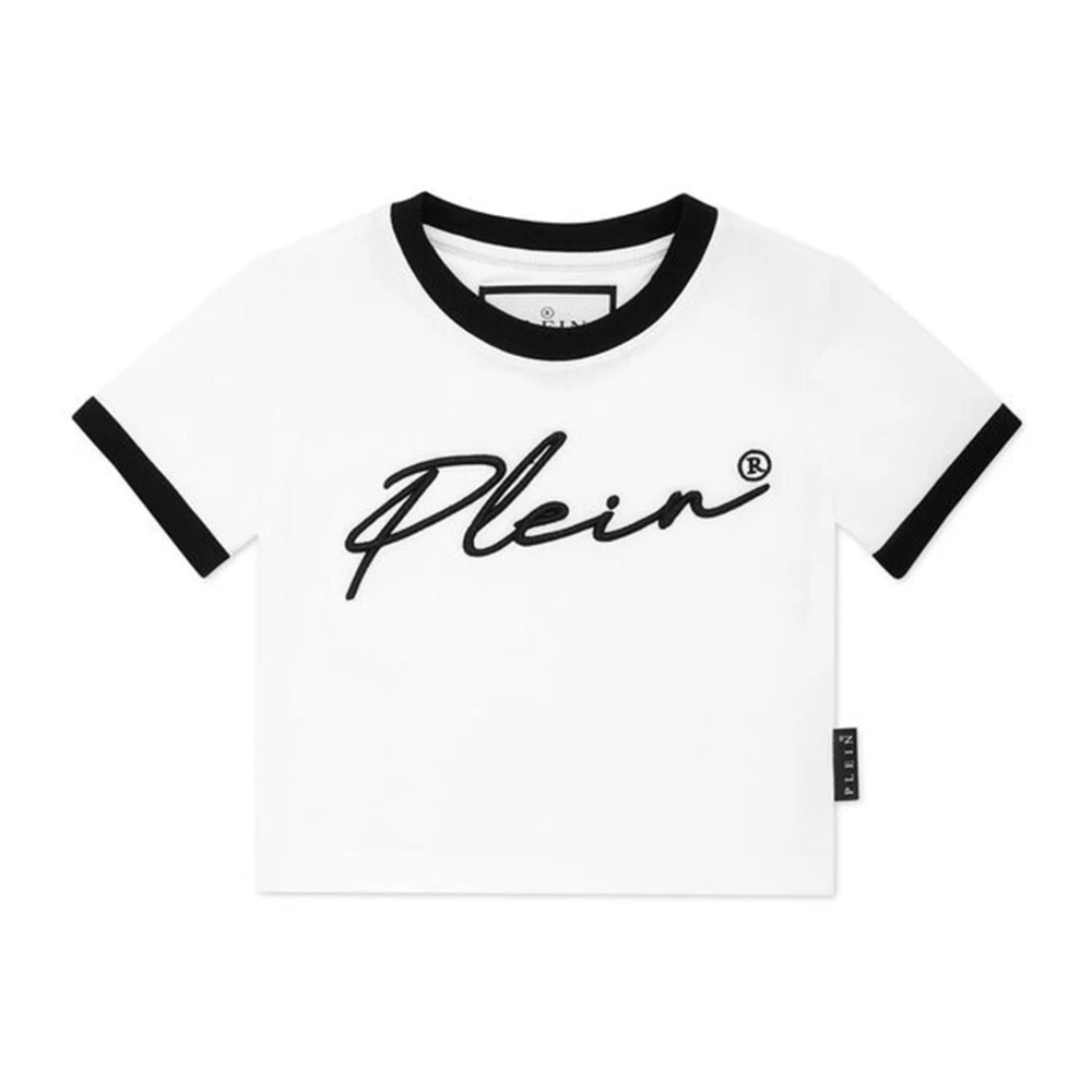 Philipp Plein Cropped Rund Hals T-shirt White, Unisex