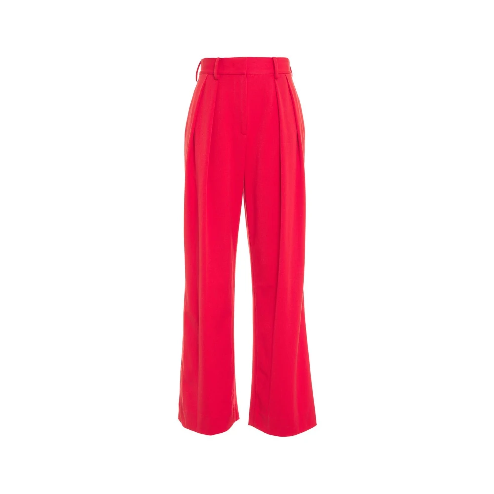 Staud Rode Hoge Taille Broek Aw24 Red Dames