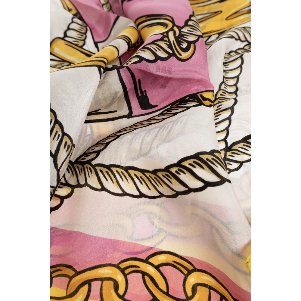 Moschino Bedrukte zijden sjaal Multicolor Dames