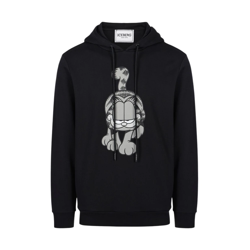 Iceberg Hoodie met cartoonprints Black Heren