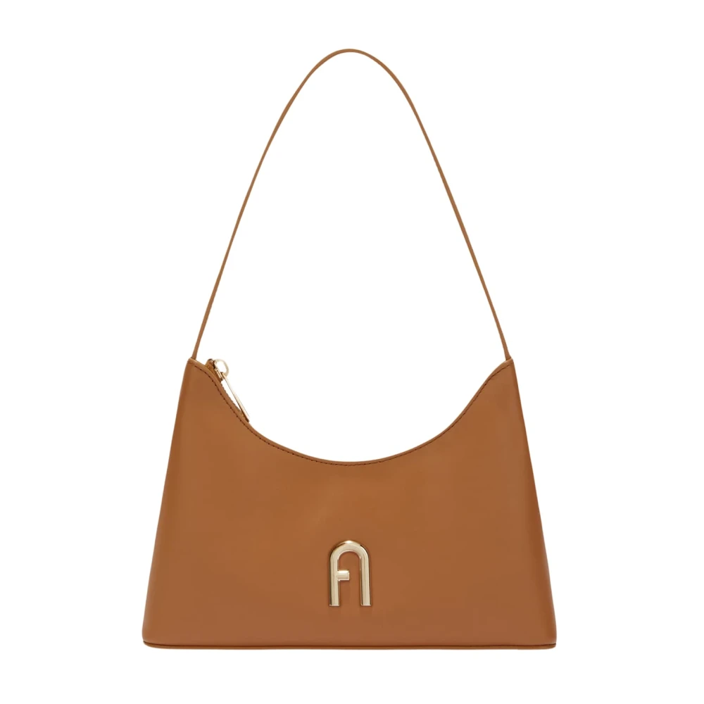 Furla Vrouw Bruin Tassen Dames, One Size, Leer, Diamante Schoudertas Mini