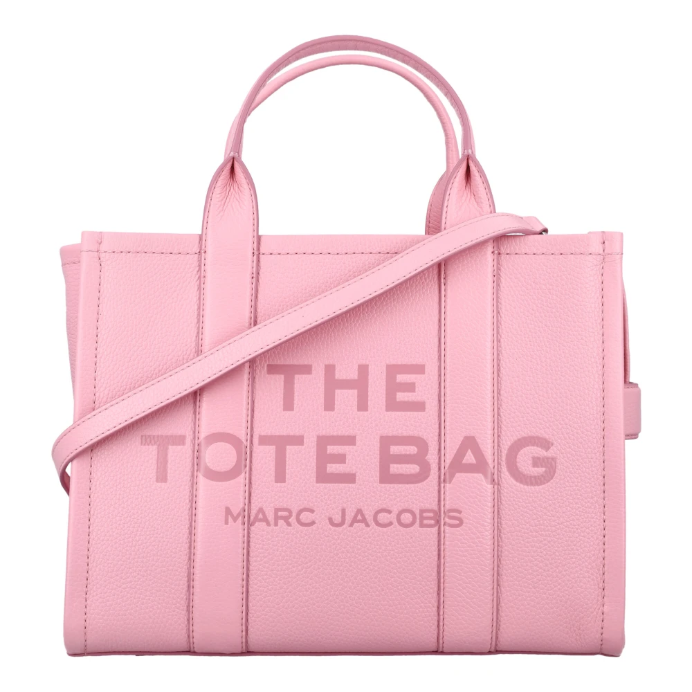 Marc Jacobs Rosa Band Handväska Läder Tote Väska Pink, Dam