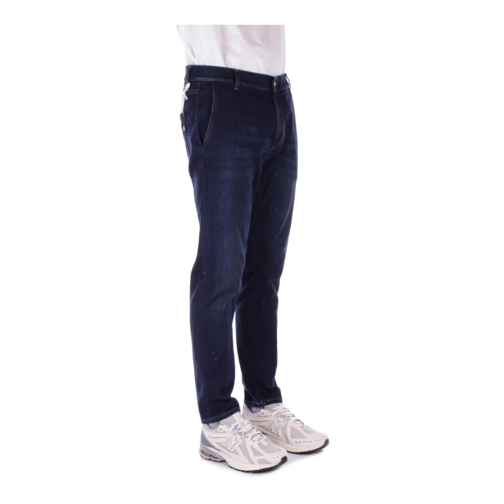 Dondup Denim Jeans met Logo Achterzak Blue Heren