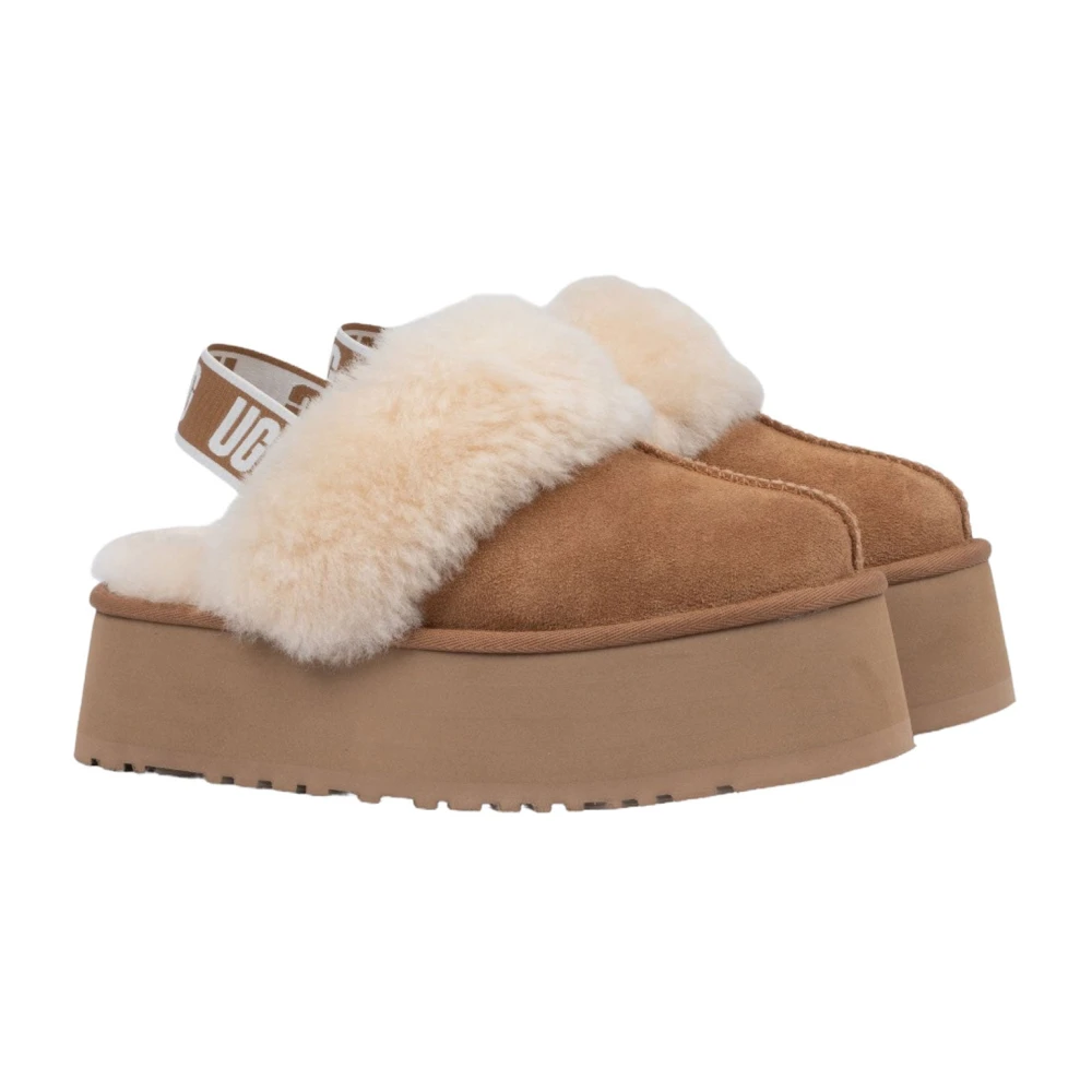 Ugg Funkette Kastanjebruine Suède Klomp Brown Dames