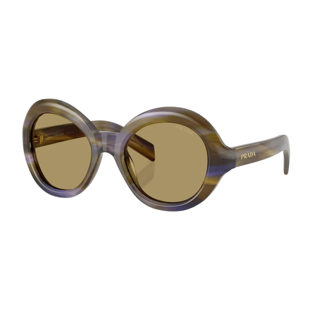 Prada Woman Sunglass PR D08SU - Frame color: Striped Lagoon, Lens color: Green Olive - Image 3