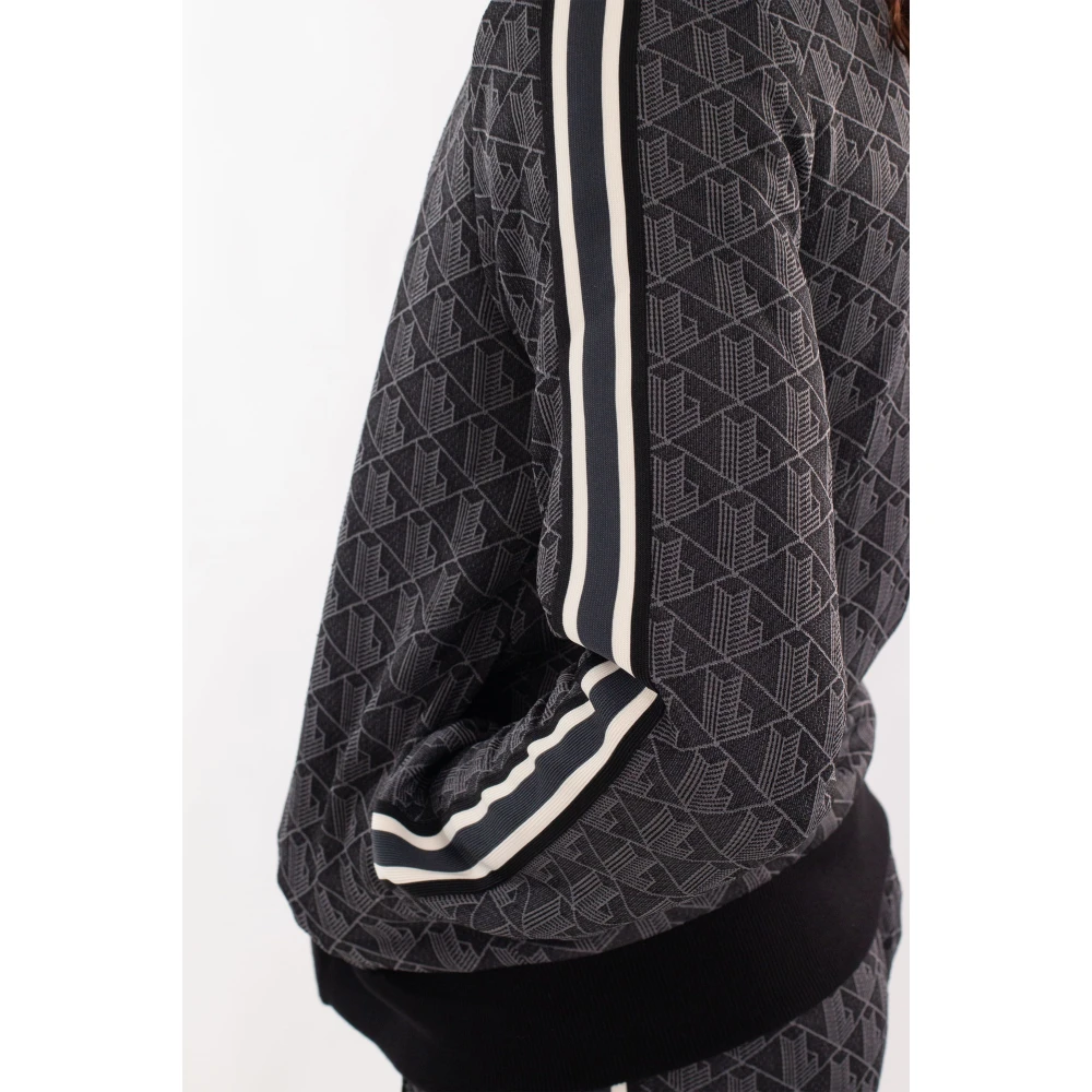 Lacoste Monogram Trainingsjack in Jacquard-stijl Black Heren