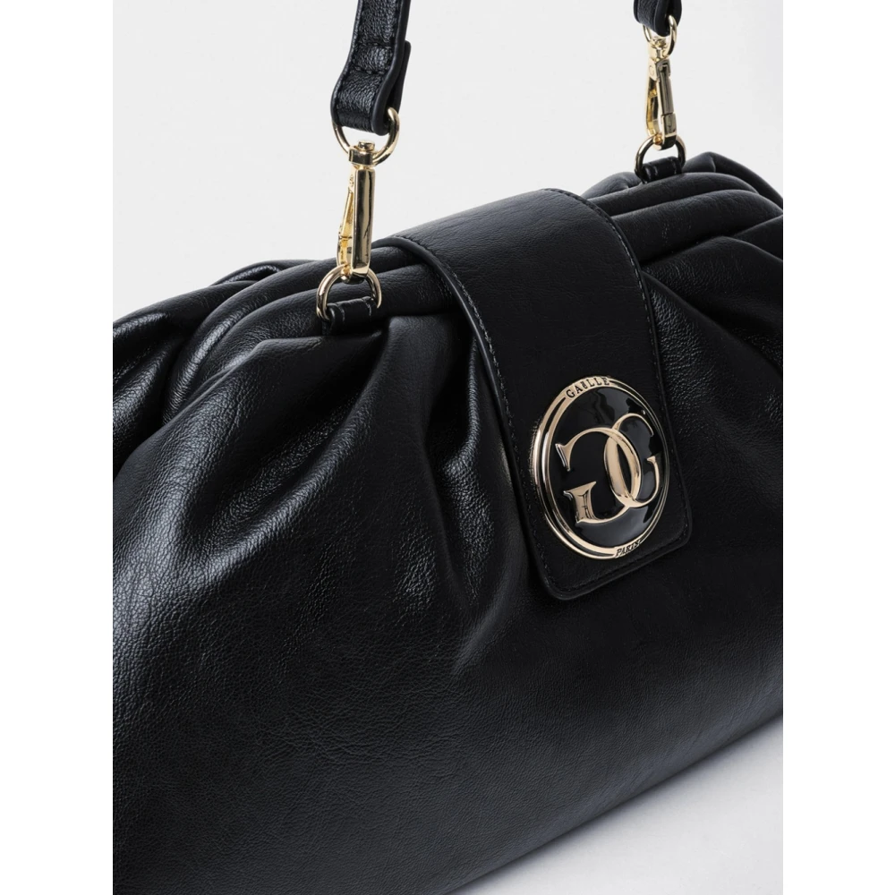 Gaëlle Paris Zwarte schoudertas met elegante applicatie Black Dames