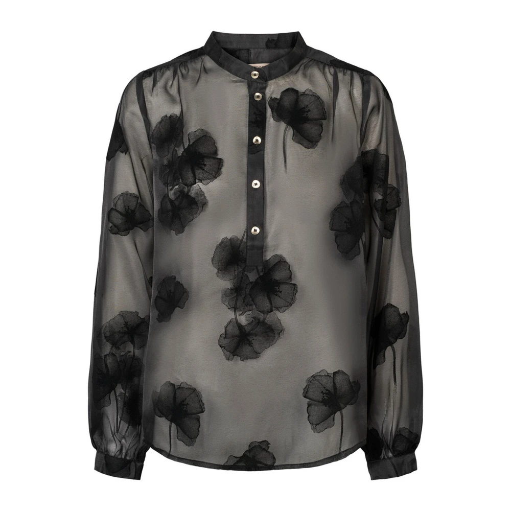 RUE de Femme Elegante Bloesemblouse Zwart Black Dames