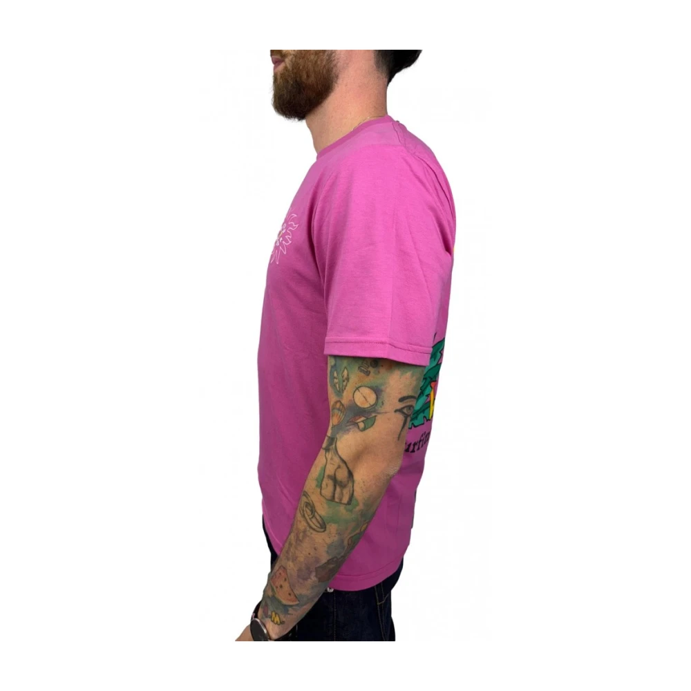 Gcds Katoenen T-shirt Pink Heren