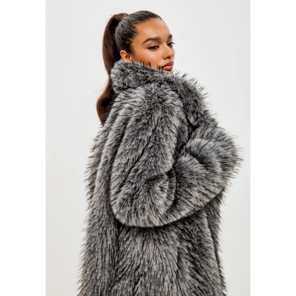 Cesare Gaspari Luxe Nepbontjas Natalie Zwart Gray Dames